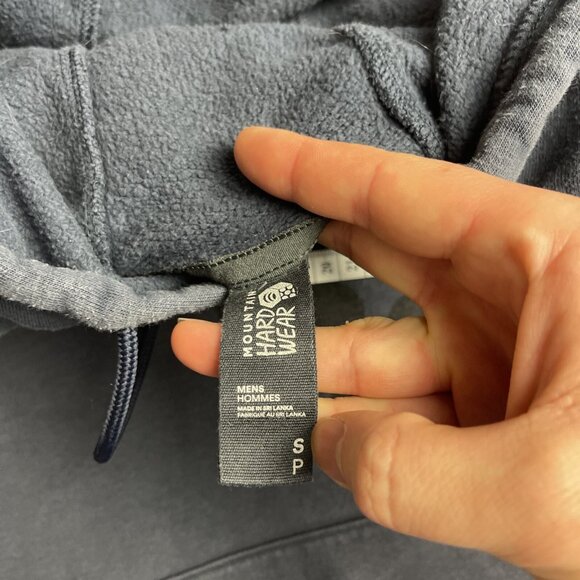 Mountain Hardwear Hoodie Sweatshirt Men's Size SMall Big LOGO Hoody Blue/Grey - Picture 12 of 13